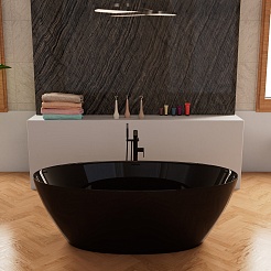 Frank Акриловая ванна 170x81 F6123 black – фотография-2